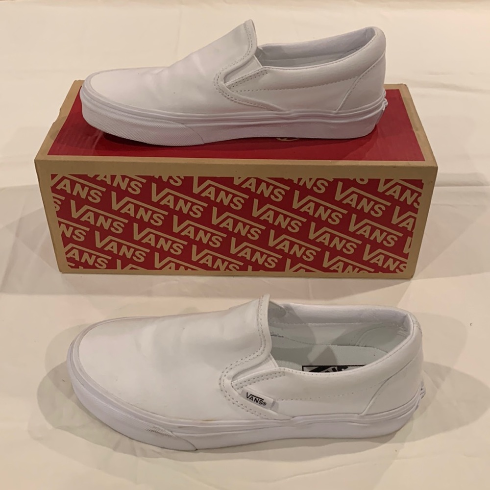 White Vans size womens 6.5